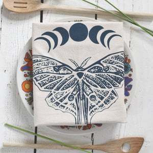 Organic Cotton Luna Moth Tea Towel