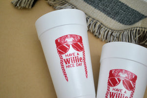 Willie Nice Day 20 oz cups