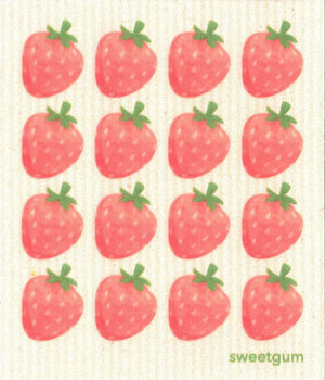 Strawberries Swedish Dishcloth