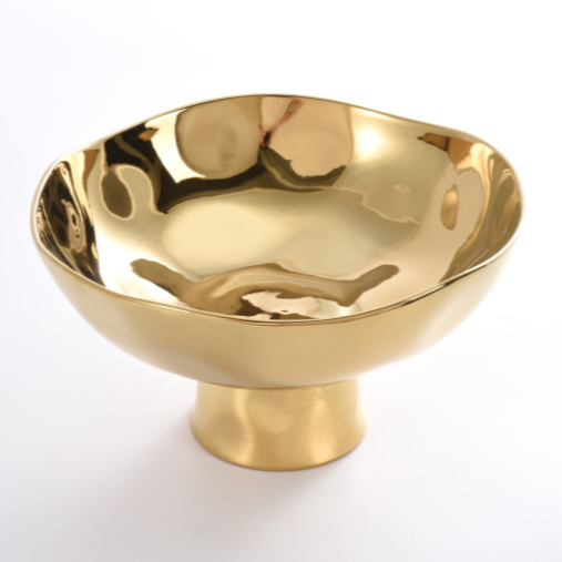 PAMPA BAY FOOTED BOWL (GOLD)